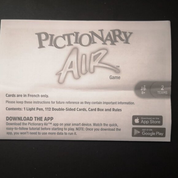 Mattel Pictionary Air Game with French Cards Only for Ages 8+ (2 Teams) - Picture 4 of 4